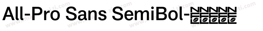 All-Pro Sans SemiBol字体转换